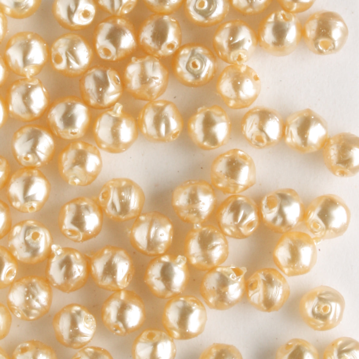 3mm Baroque Glass Pearls Cream - 100 beads