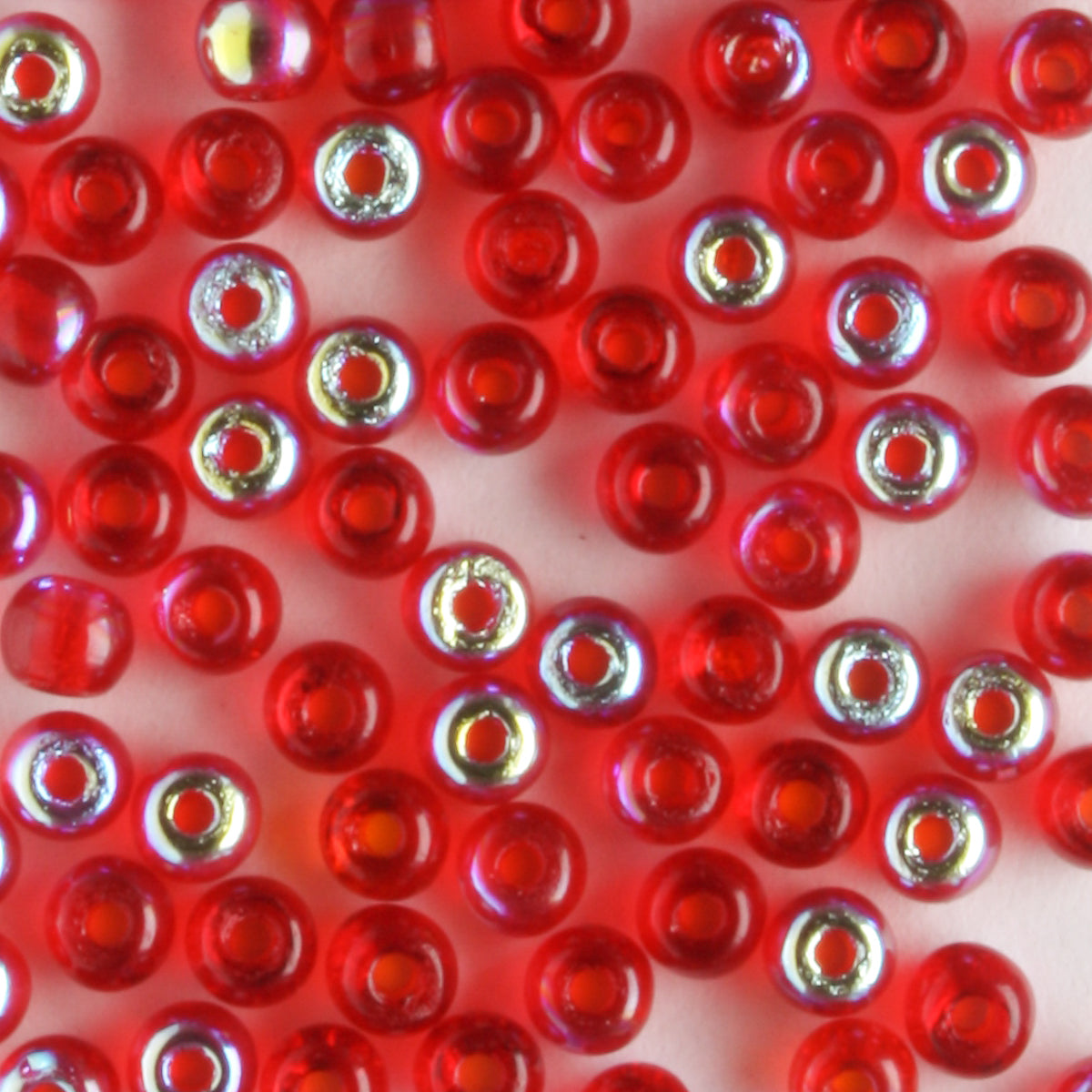 3mm Druk Ruby AB - 100 beads