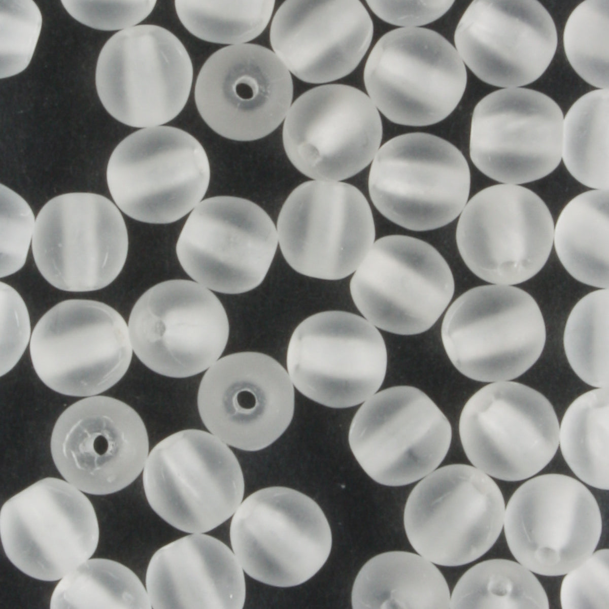 4mm Druk Clear Matte - 100 beads