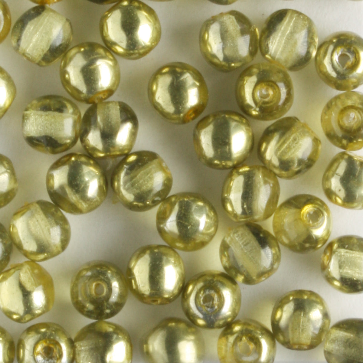 4mm Druk Light Jonquil - 100 beads
