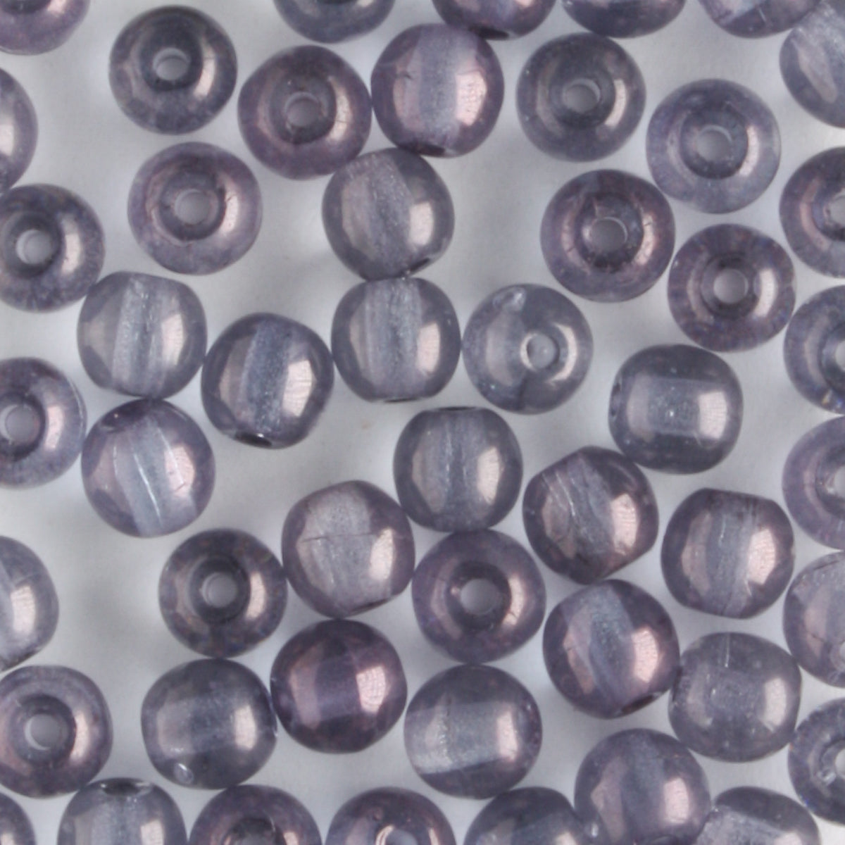 4mm Druk Lumi Lilac - 100 beads