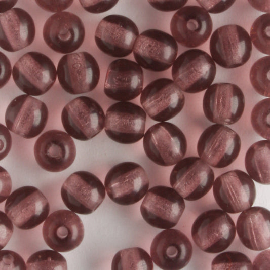 4mm Druk Amethyst - 100 beads
