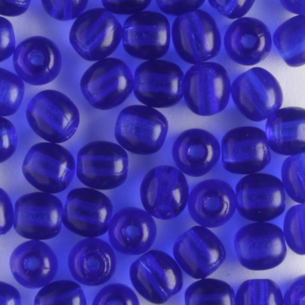 4mm Druk Cobalt - 100 beads