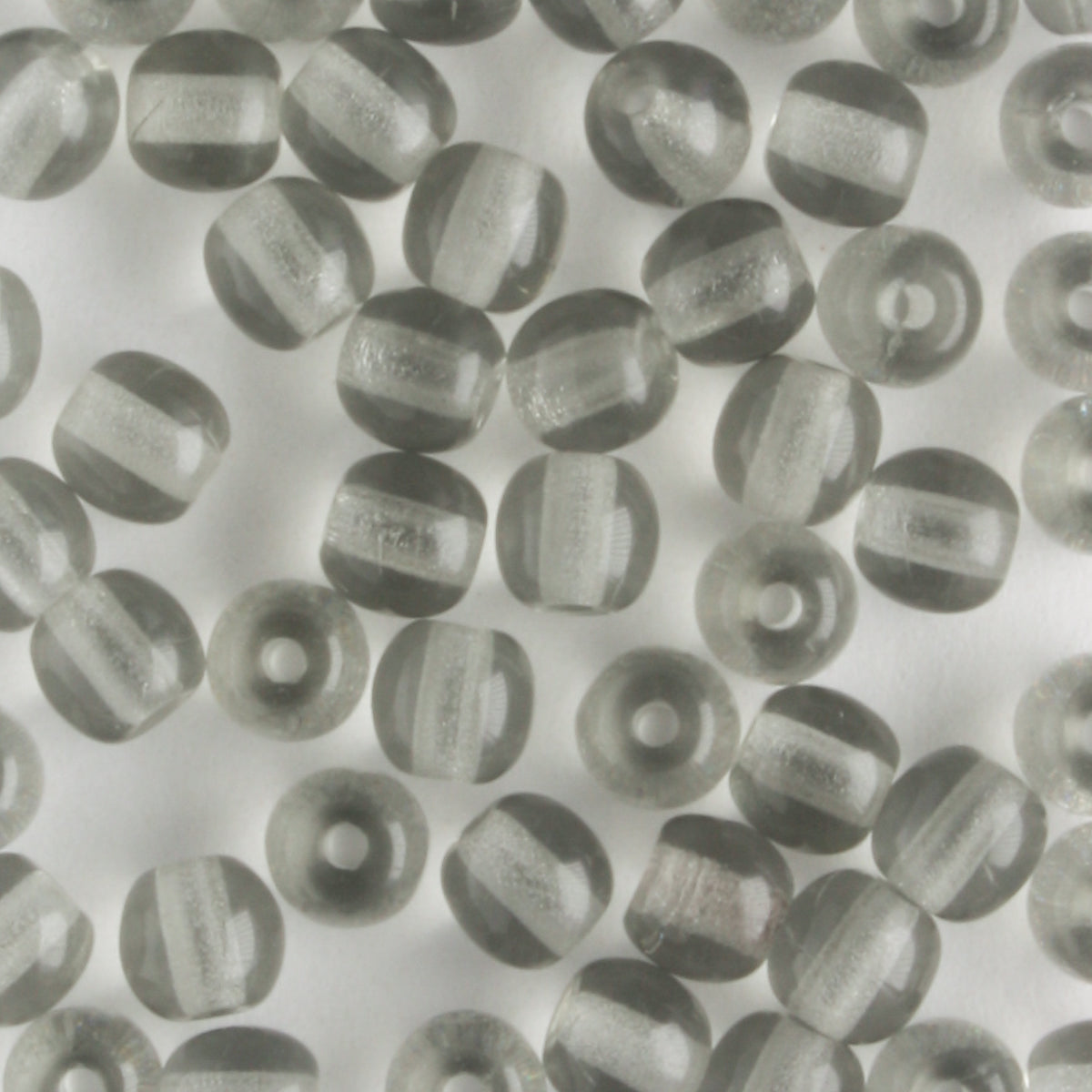 4mm Druk Black Diamond - 100 beads