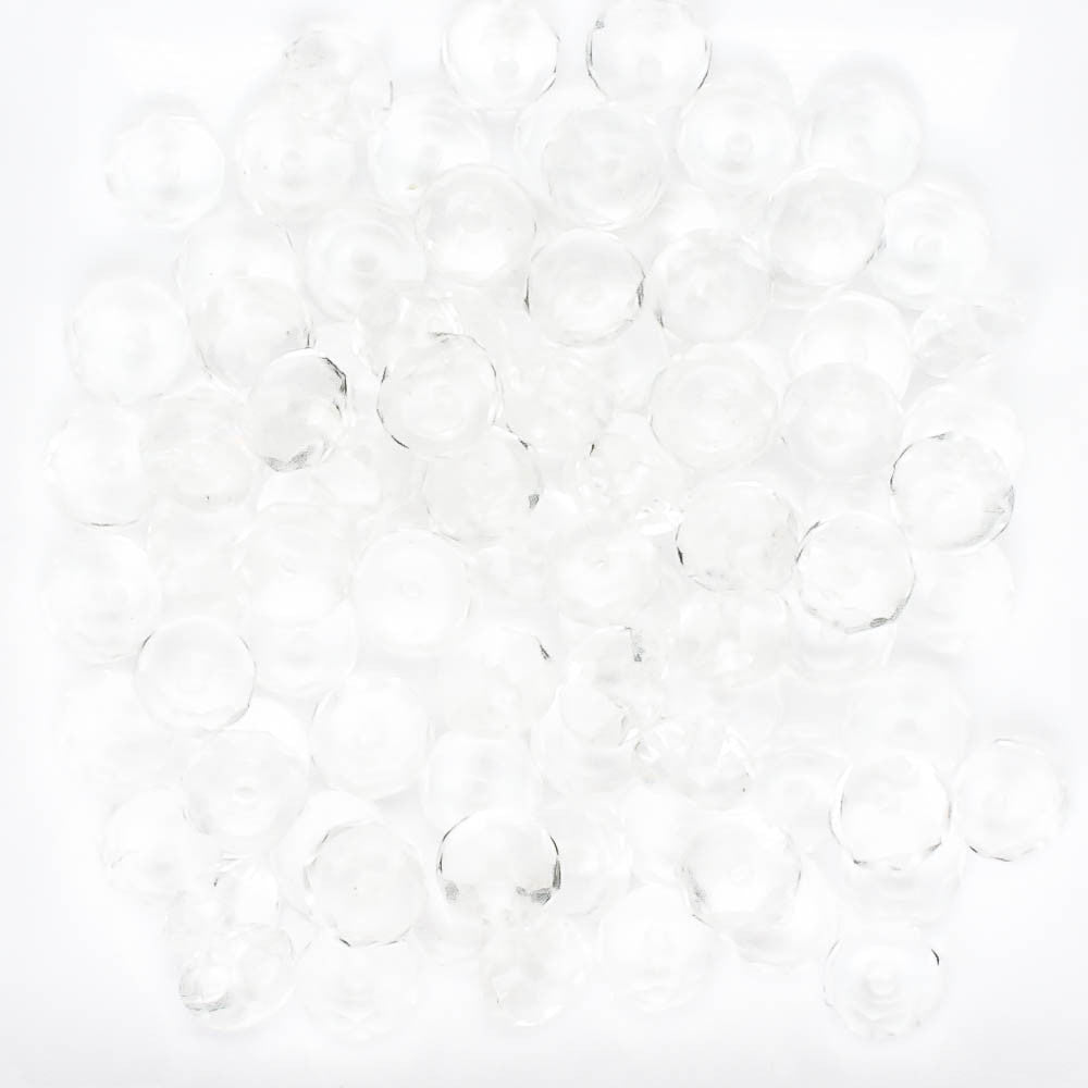 3x6mm Rondelle Clear - 50 beads