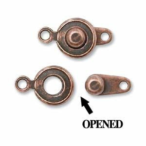 Ball and Socket Clasp, Antique Copper