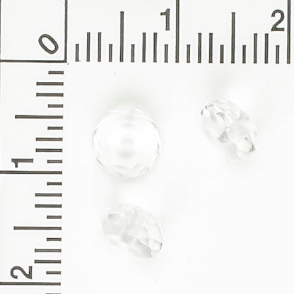 3x6mm Rondelle Clear - 50 beads