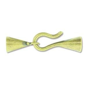 Hook and Eye Clasp, Antique Brass