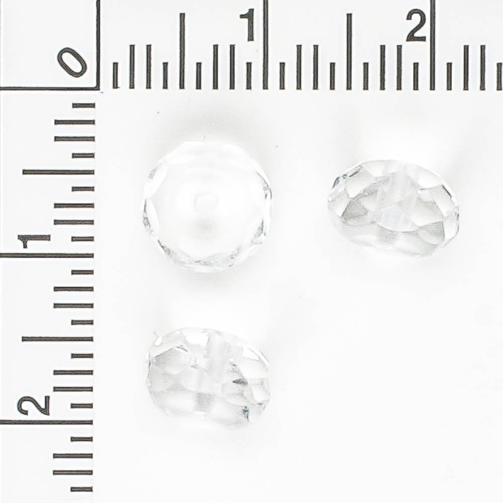 5x8mm Rondelle Clear - 25 beads
