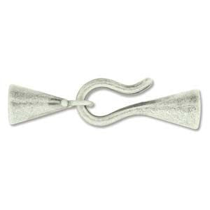 Hook and Eye Clasp, Antique Silver