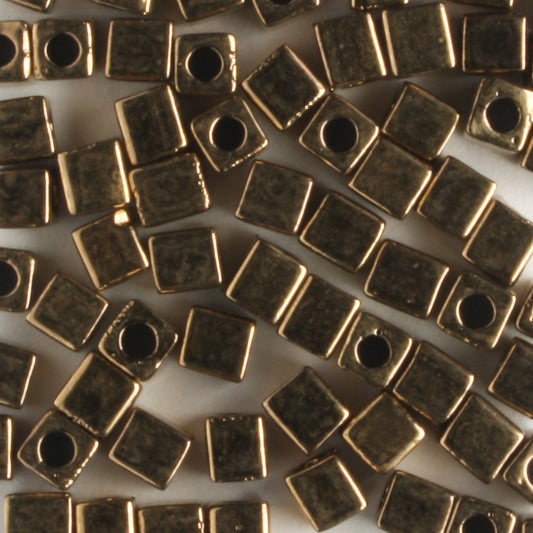 3mm Cube Metallic Bronze - 10 grams