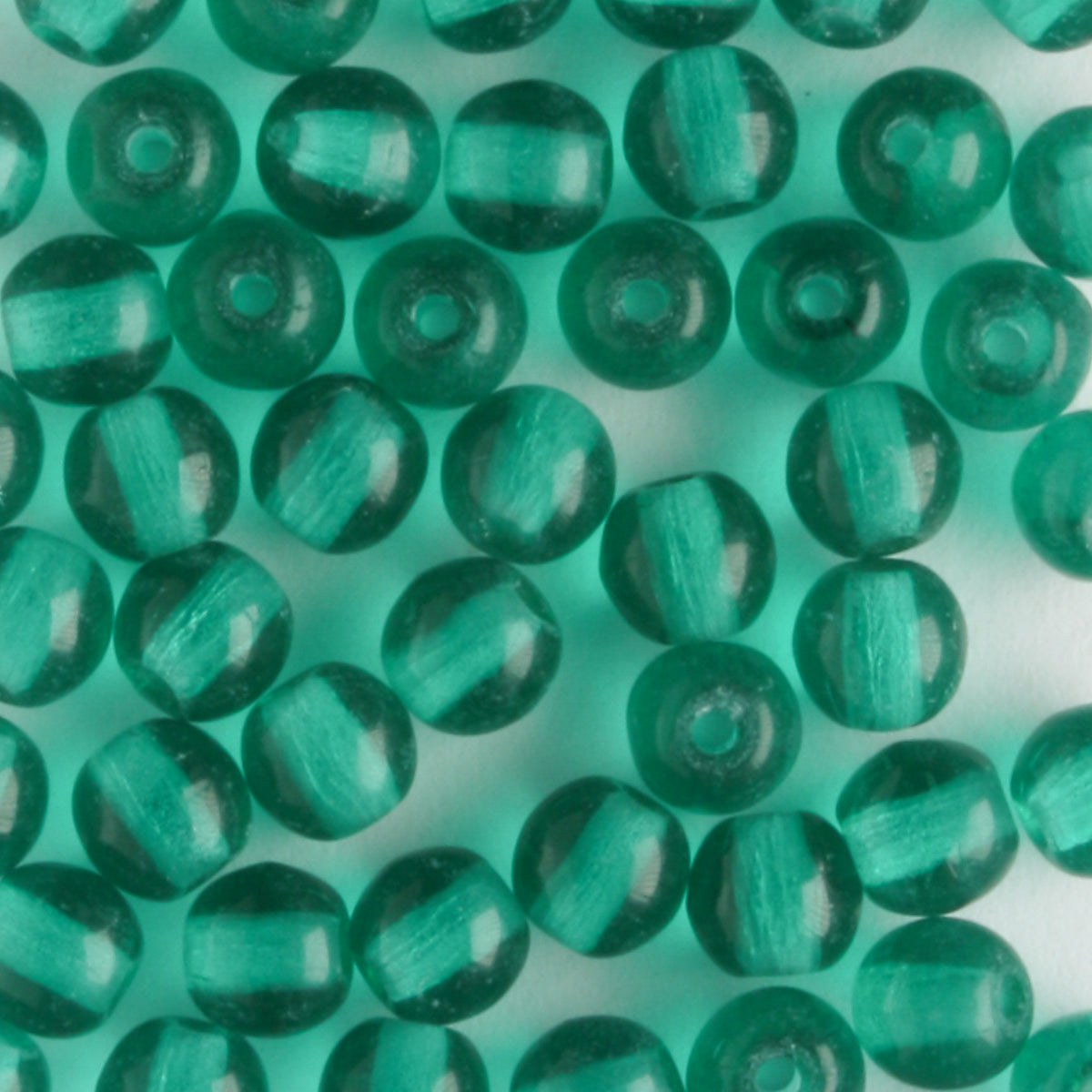 4mm Druk Zircone Green - 100 beads