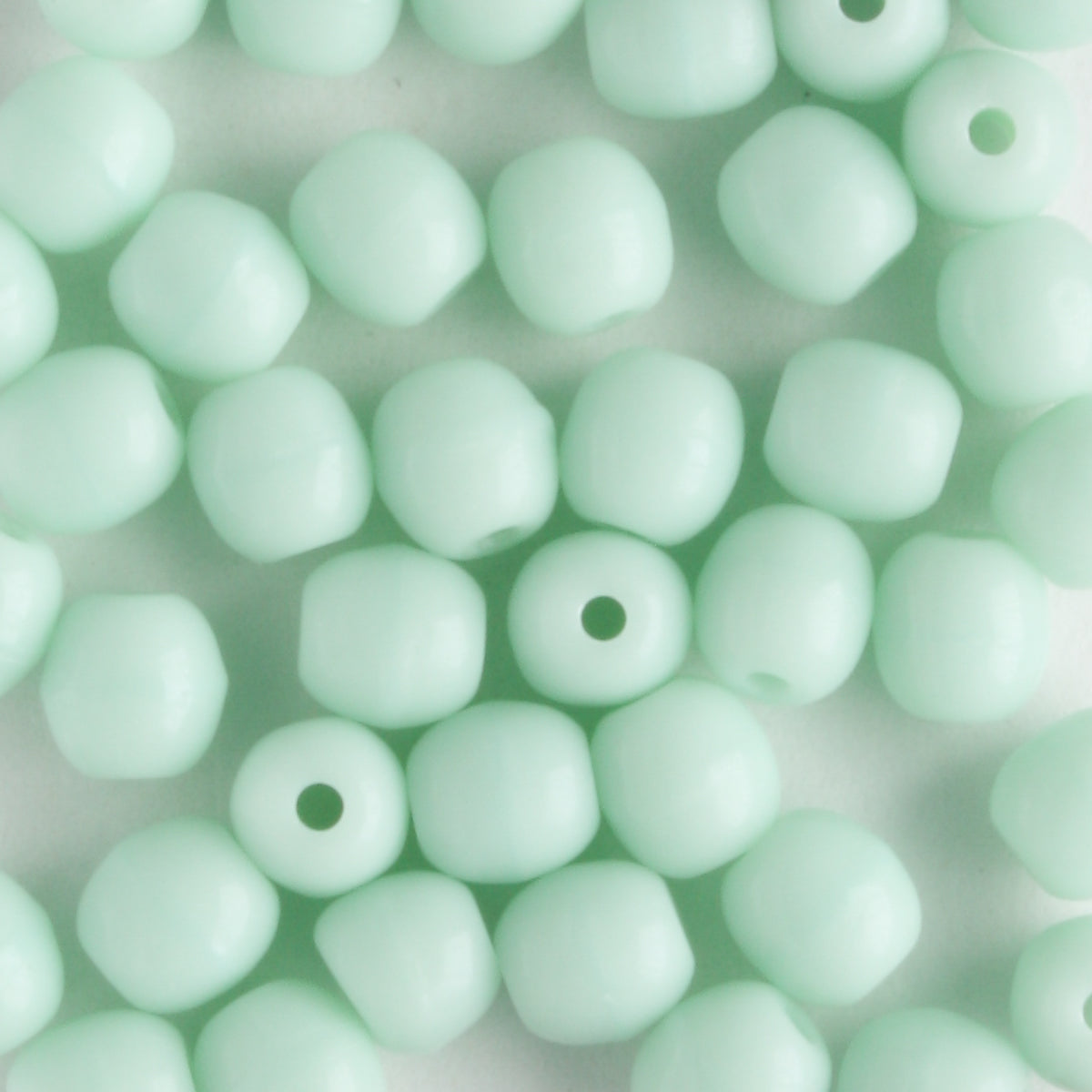 4mm Druk Green Turquoise - 100 beads