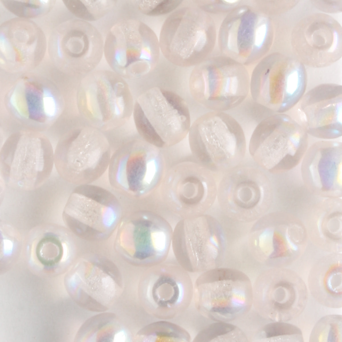 4mm Druk Rose Pink AB - 100 beads