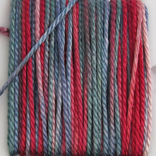 Hand Dyed Shiny Silk Yarn - 6 Yard Bobbin