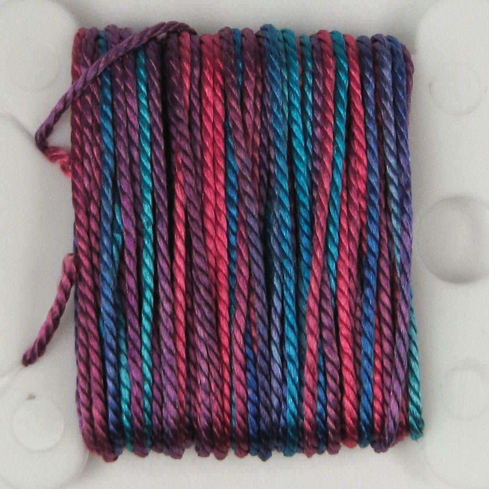 Hand Dyed Shiny Silk Yarn - 6 Yard Bobbin