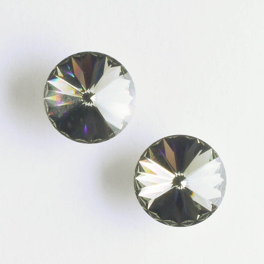 12mm Rivoli Black Diamond - pair