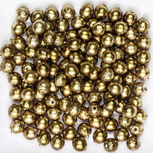 5mm Textured Pearl Olive - 100 beads