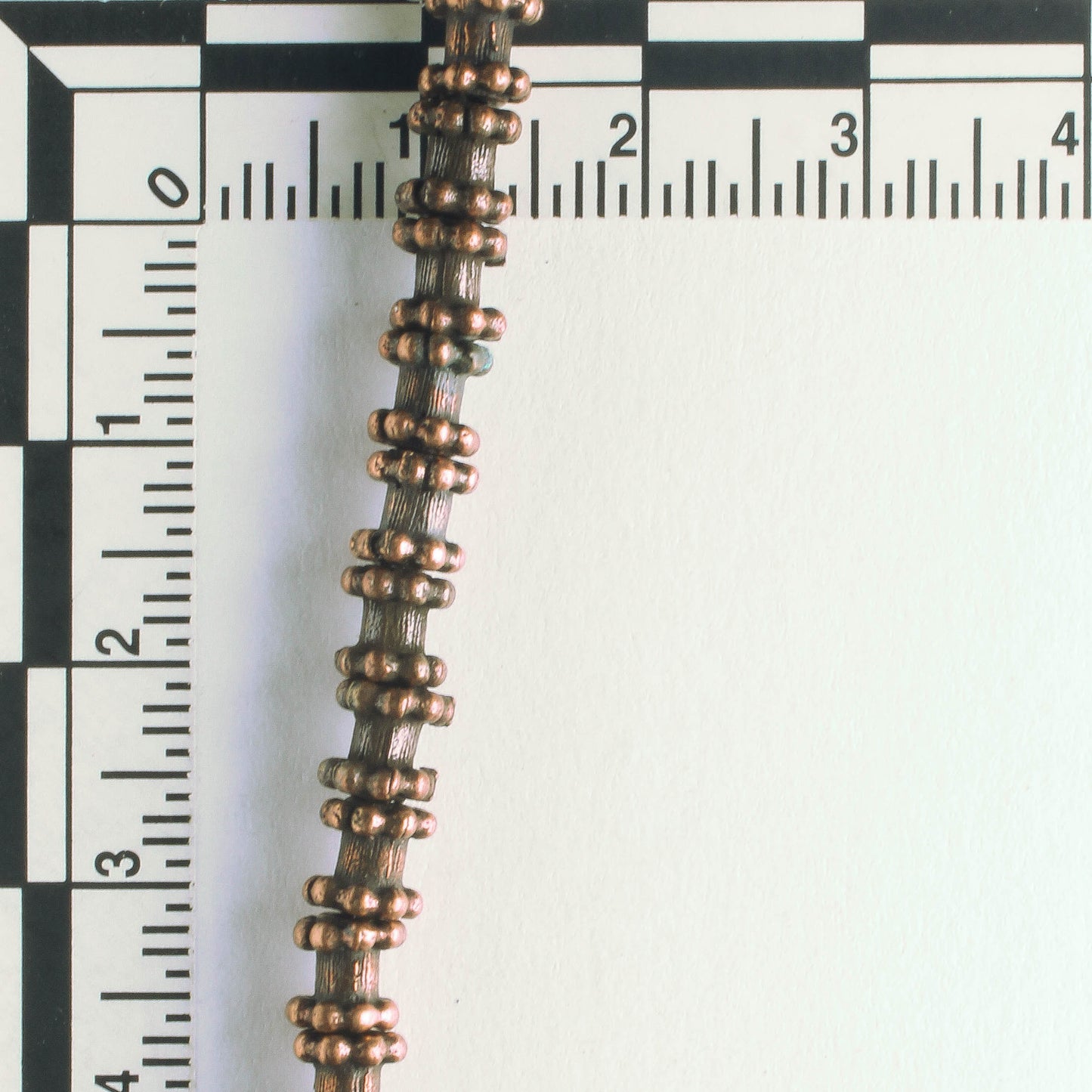Pewter Beads, Copper Plated - 8" strand