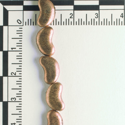 Pewter Beads, Copper Plated - 8" Strand