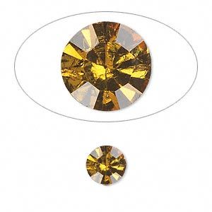 Chaton 8mm Amber Yellow - qty 4
