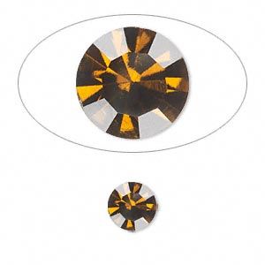 Chaton 8mm Smokey Topaz - qty 4