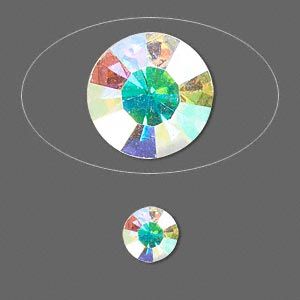 Chaton 8mm Crystal AB - qty 4