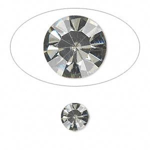 Chaton 8mm Black Diamond - qty 4