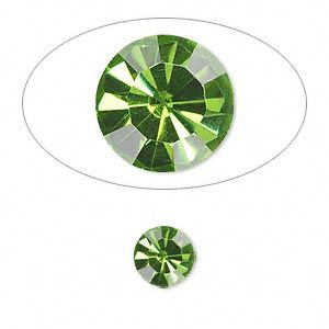 Chaton 8mm Olivine - qty 4