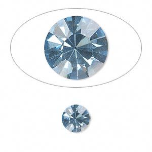 Chaton 8mm Light Sapphire - qty 4