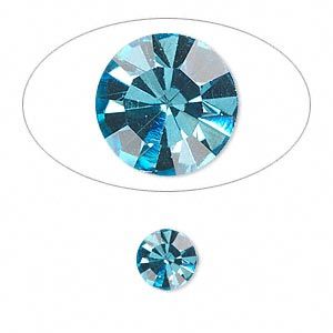 Chaton 8mm Aqua Blue - qty 4