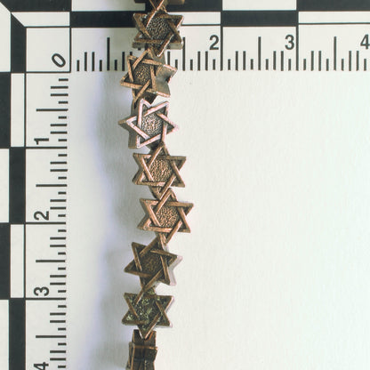 Pewter Beads, Copper Plated - 8" Strand