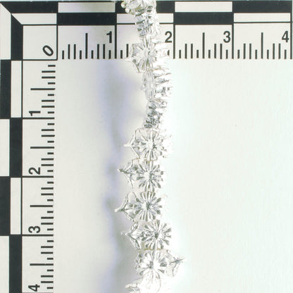 Pewter Beads, Silver Plated - 8" Strand