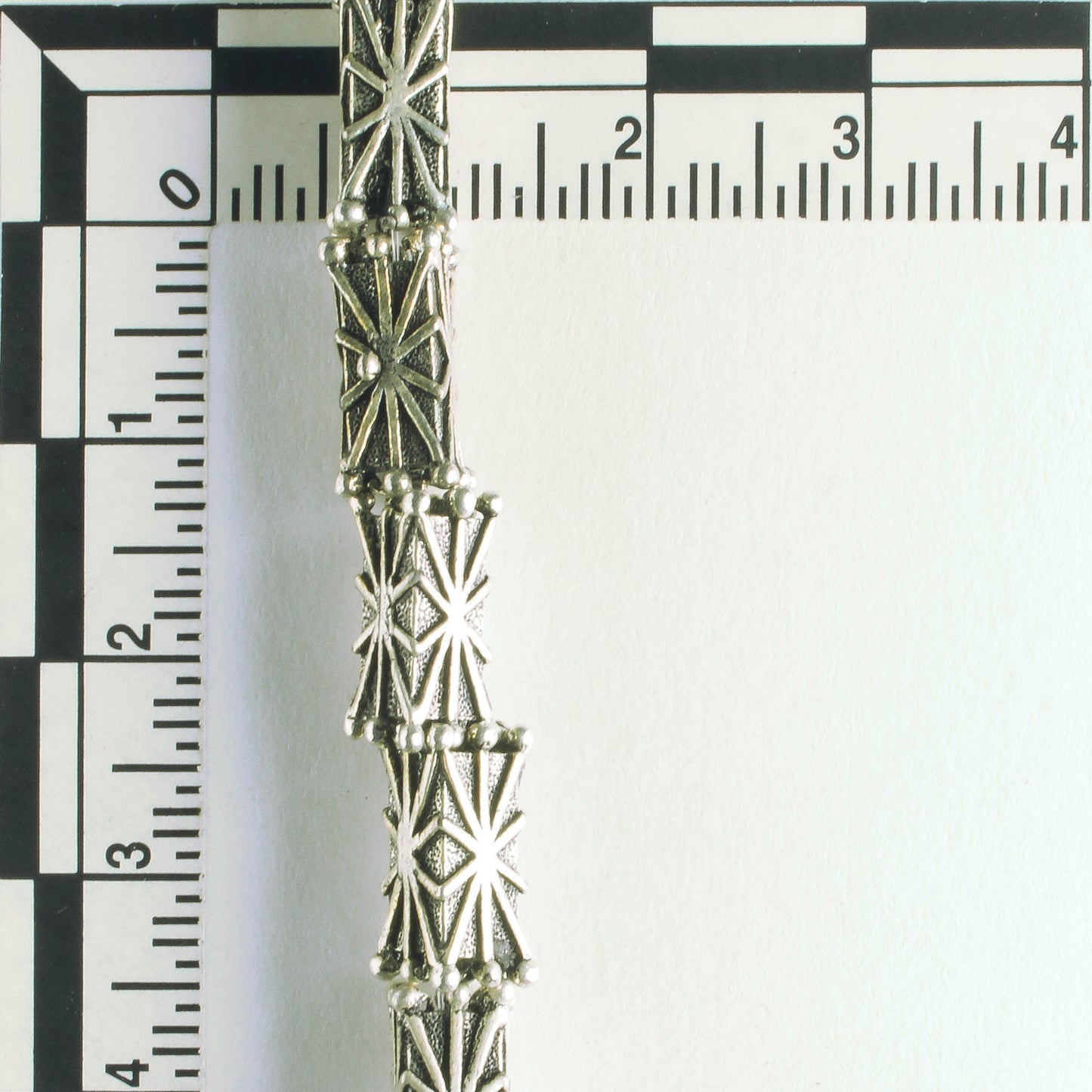 Pewter Beads, Silver Plated - 8" Strand