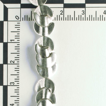 Pewter Beads, Silver Plated - 8" Strand