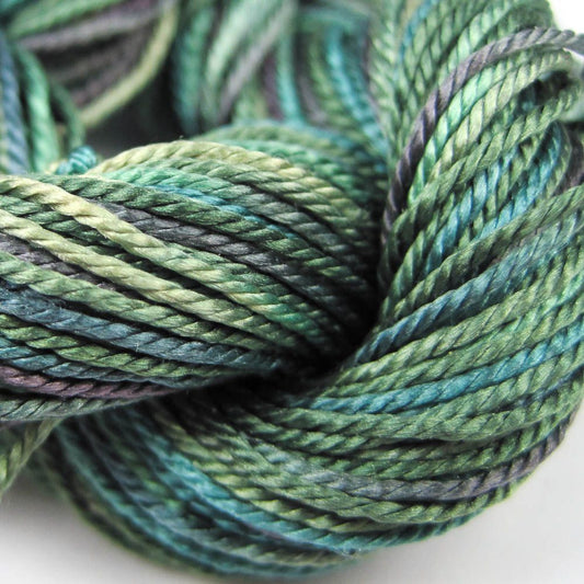 Hand Dyed Shiny Silk Yarn - 36 Yard Skein