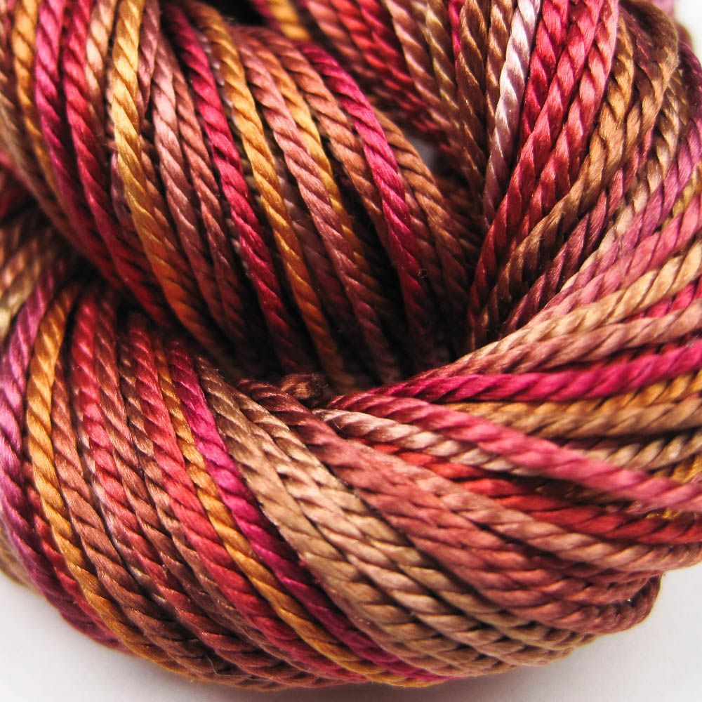 Hand Dyed Shiny Silk Yarn - 36 Yard Skein