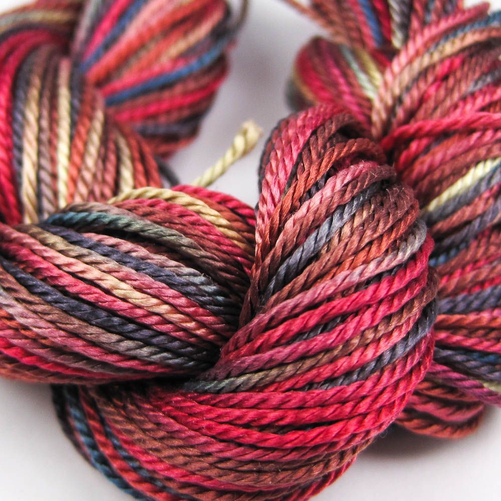 Hand Dyed Shiny Silk Yarn - 36 Yard Skein