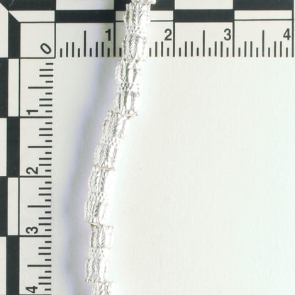 Pewter Beads, Silver Plated - 8" Strand