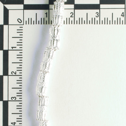 Pewter Beads, Silver Plated - 8" Strand