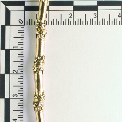 Pewter Beads, Gold Plated - 8" Strand