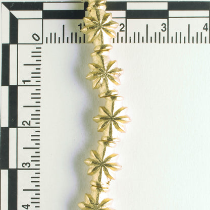 Pewter Beads, Gold Plated - 8" Strand