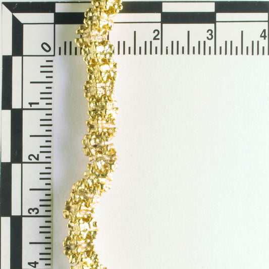 Pewter Beads, Gold Plated - 8" Strand