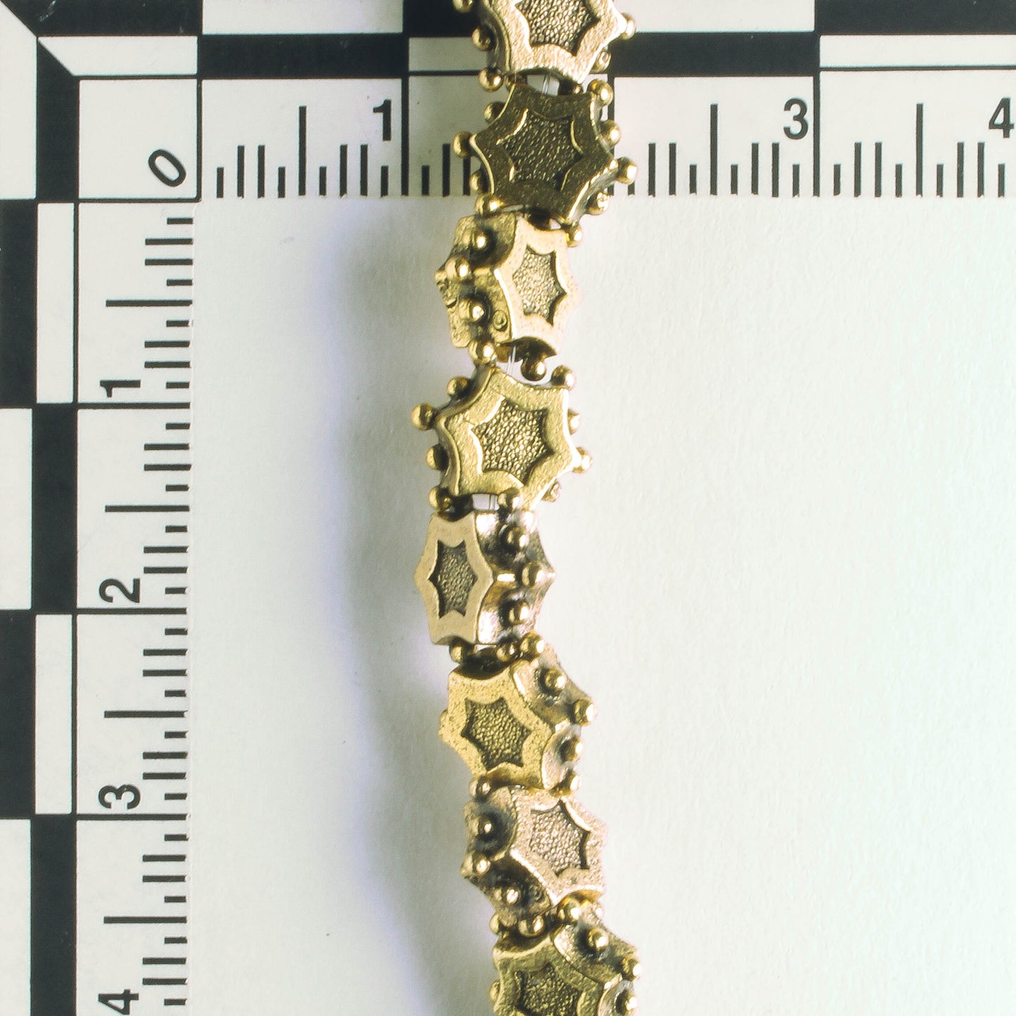 Pewter Beads, Gold Plated - 8" Strand