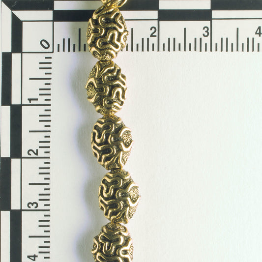 Pewter Beads, Gold Plated - 8" Stand