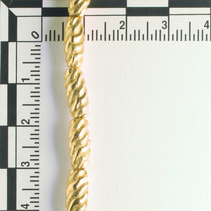 Pewter Beads, Gold Plated - 8" Strand