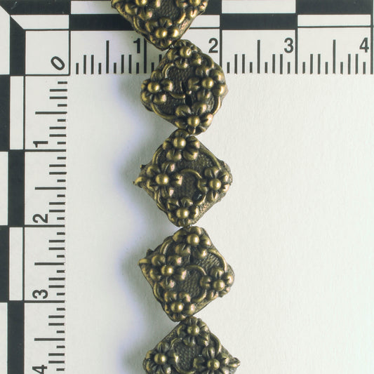 Pewter Beads, Brass Plated - 8" Stand