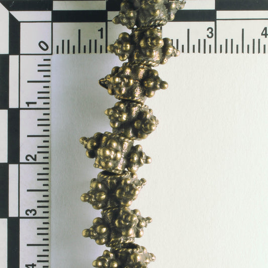 Pewter Beads, Brass Plated - 8" Stand