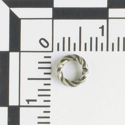 Jumpring Ant Silver Twisted - qty 100