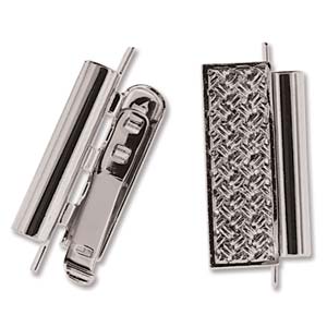 Beadslide Clasp Silver 18mm